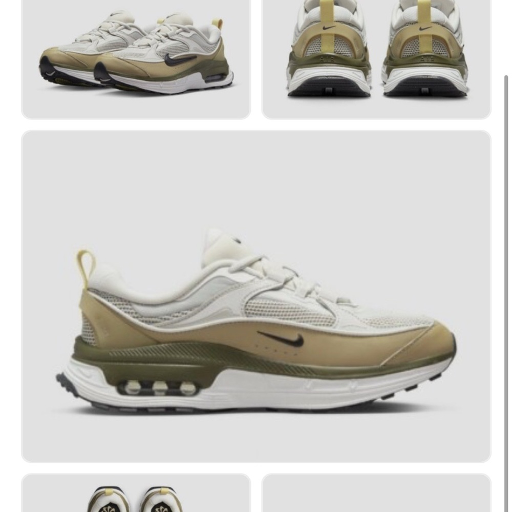 Nike Air Max Sneakers in White and Tan